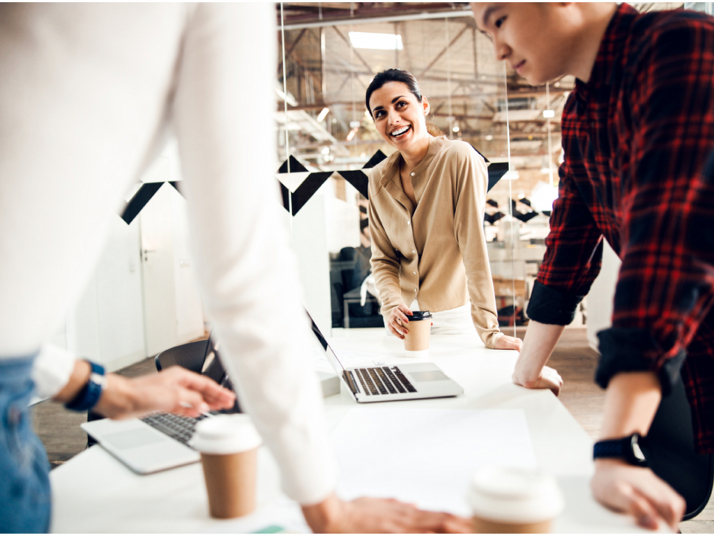 Employees Discussing