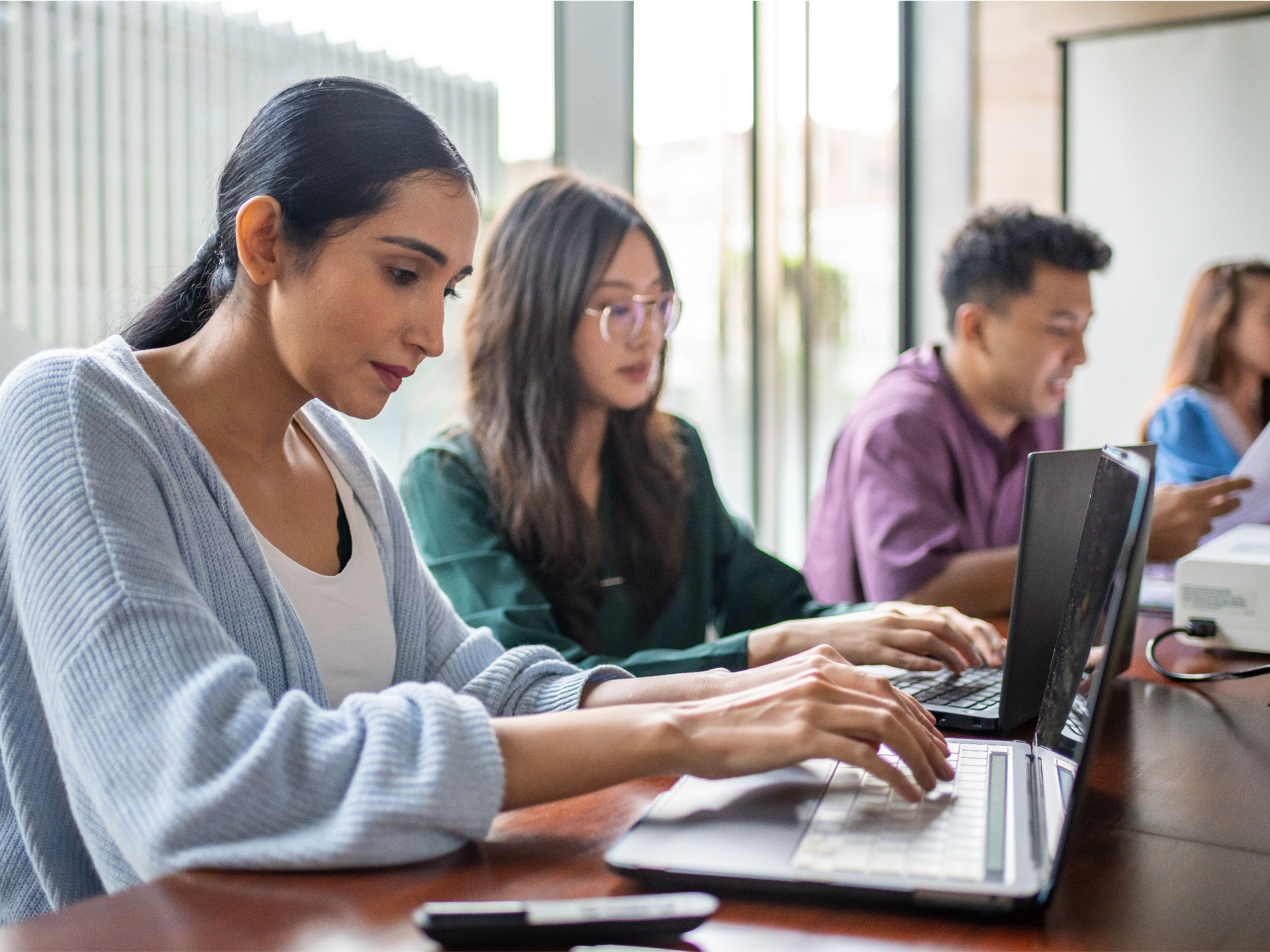 Colleagues working together