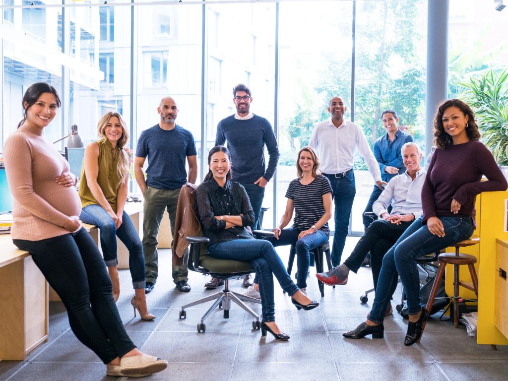 Confident business team