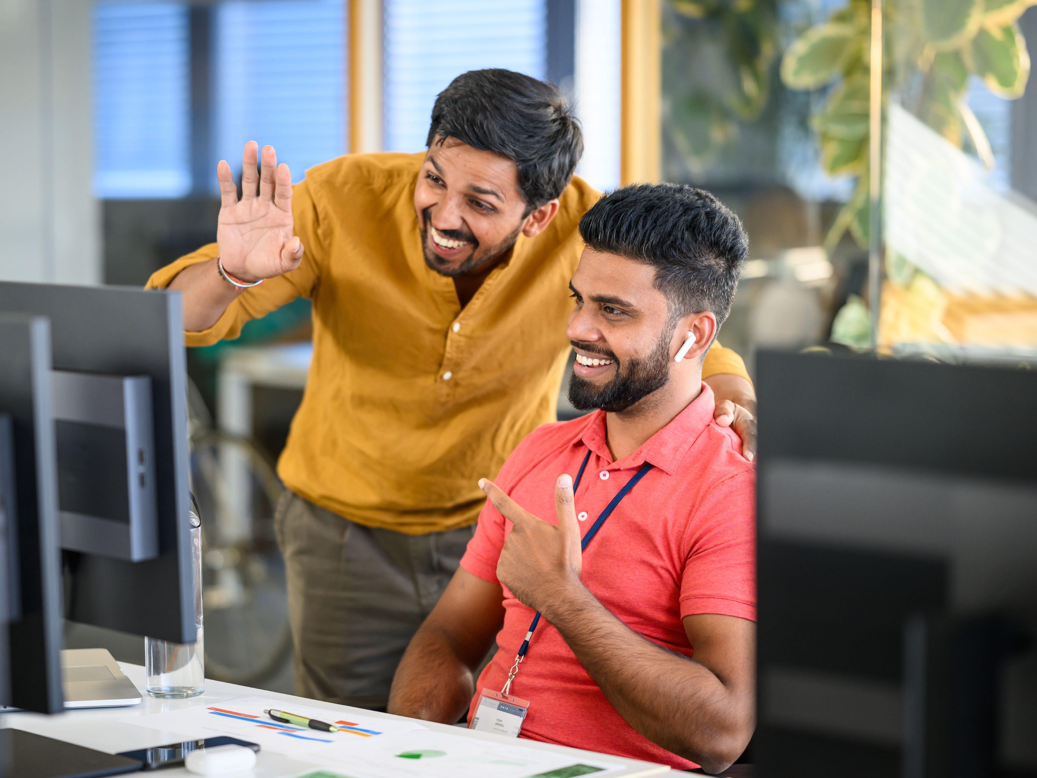 Professionals Greeting Through Conference Call
